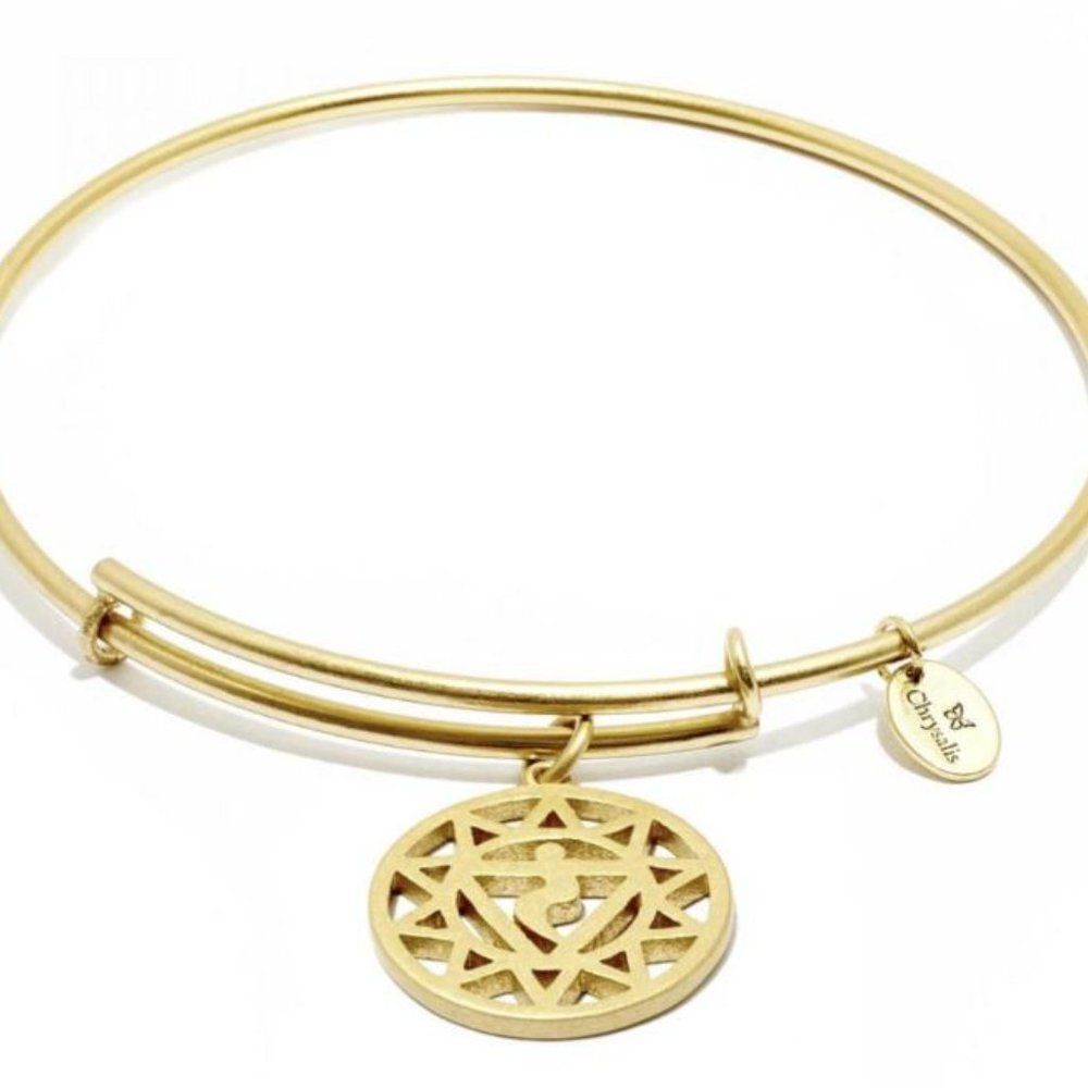 Chrysalis Solar Chakra Gold Expandable Stackable Bangle Bracelet NWT OSFM